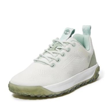 Imagem de Timberland Greenstride Motion 6 Bota de caminhada feminina baixa com cadarço, Malha branca, 35