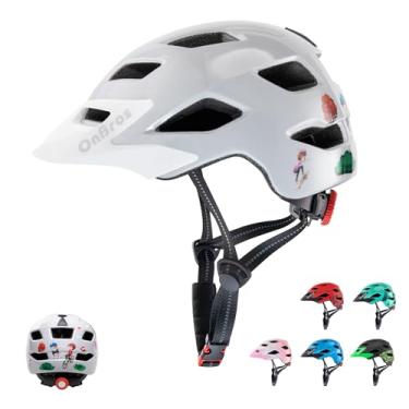 Imagem de OnBros Capacete de bicicleta infantil – capacetes de bicicleta para meninos ou meninas de 5 a 14 anos com viseira, capacete de bicicleta infantil para skate, scooter de montanha, ciclismo de estrada