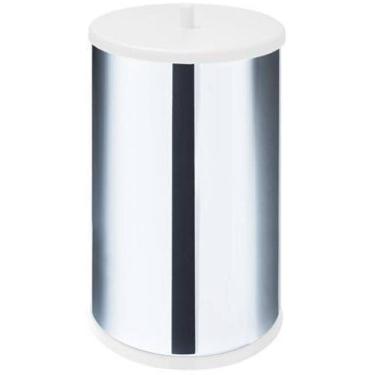 Imagem de Lixeira Inox Branca 9.1 Litros Para Cozinha, Pia E Banheiro