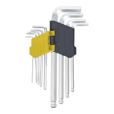 Imagem de Kit Chaves Sextavada Allen Aço Forjado Com 9 Peças Tipo L