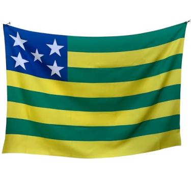 Imagem de Bandeira Decorativa de Goiás em Tecido Oxford Sublimado a Laser Face Única 1x1,5m
