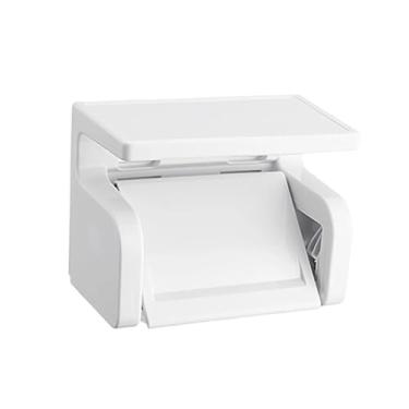 Imagem de Generic Suporte para papel higiênico, dispensador de papel toalha com prateleira para telefone, suporte para rolo de higiênico para banheiro de hotel