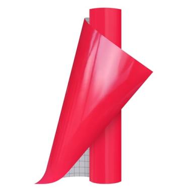 Imagem de Ant Vinil permanente adesivo inteligente compatível com a série Cricut Explore and Maker sem tapetes de corte, crie projetos DIY, decalques, adesivos e muito mais (vermelho rosa, 33 cm x 1,5 m)