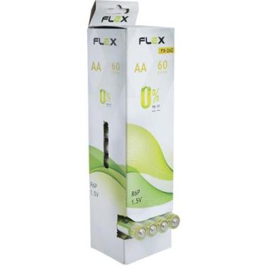 Imagem de Pilha Zinco Palito AA 1,5V Tubo C/60PILHAS Caixa - FLEX
