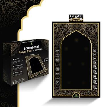Imagem de ALMOSTAQIM Tapete educativo de oração para adolescentes e adultos – Tapete interativo inteligente – Guia Salah passo a passo, indicador de posição, contador Rakat, botões sensíveis ao toque, recitador