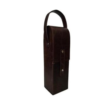 Imagem de Porta Garrafa De Vinho Couro 105-R Raffai Couros, Whisky