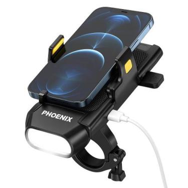 Imagem de Lanterna Led para Bike Bicicleta a Prova Dagua Dianteira com Buzina e 