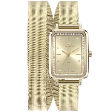 Imagem de Relógio Technos Feminino Ref: Gl32ap-1x Retangular Elegance Dourado