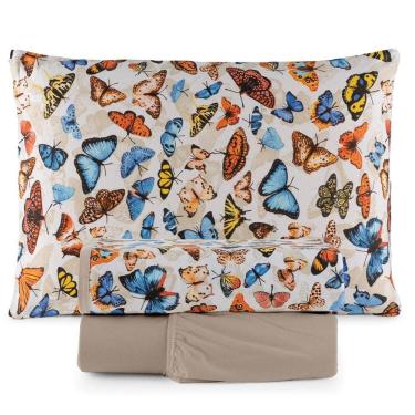 Imagem de Jogo Cama Lençol Sonho Bom Solteiro Em Malha 3 Peças Avelã