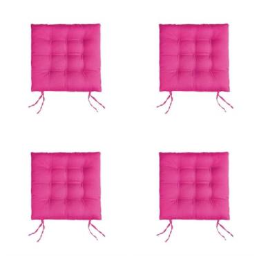 Imagem de 4 Almofadas Futons - Assento de cadeira 40x40(Pink)