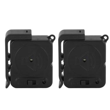 Imagem de Alarme Antirroubo para Maçaneta de Porta, 2 Peças, Alarme Antirroubo, Vibração, Acionado, Alarme Portátil para Janela de Porta, para Viagem, Carro, Hotel (Preto)