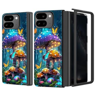 Imagem de WZCJDHMJ Capa para Google Pixel 10 Pro Fold, fina, fina, rígida, policarbonato, antiarranhões, textura protetora, à prova de choque, capa de telefone para Pixel 10 Pro, cogumelo dobrável e brilhante