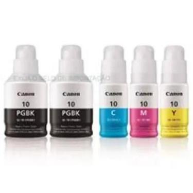 Imagem de Kit 5 Garrafas De Tinta Original Gi10 Gi10 g10 G6010 G5010 - SPAK