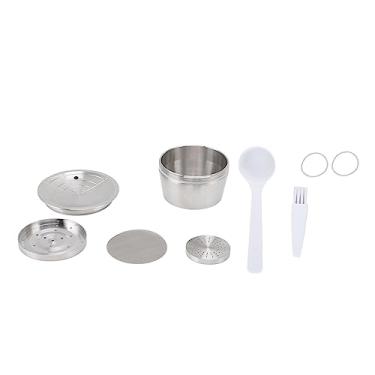 Imagem de Phefop Conjunto de Cápsulas de café Recarregáveis, Cápsulas de café Reutilizáveis ​​de Aço Inoxidável Com Filtro Multicamadas para Modelos EDG
