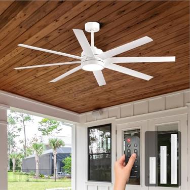 Imagem de Conciseer Ventiladores De Teto Modernos Com Luzes, Ventilador De Teto De 72 Polegadas Com Controle Remoto Para Quarto, Sala De Estar, Cozinha, Biblioteca, Café, Uso Externo/Industrial, 3 Circuitos R