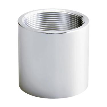 Imagem de Acoplamento completo rosqueado NPT de 1-1/5.1 cm, encaixe de tubulação de alumínio 6061-T Schedule 40, acoplador fêmea para fêmea de 1,5 polegadas, resistência à corrosão de 150 PSI para óleo de ar e