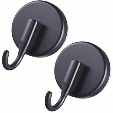 Imagem de YVYAVGE Gancho de guirlanda com ventosa, pacote com 2, gancho atualizado sobre porta e janela, gancho de decoração de férias para Natal, Ação de Graças, Halloween, suporte de exibição invisível preto