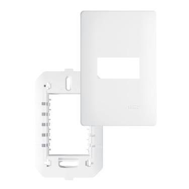 Imagem de PLACA COM SUPORTE 4X2" PARA 1 MÓDULO HORIZONTAL HABITAT – FAME