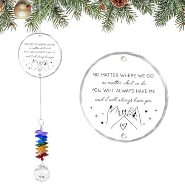 Imagem de GIFTELIX Enfeites de Natal - No Matter Where We Go Presente de Aniversário para Amigos - Ideia de Melhores Amigos - Criador de Arco-íris de Cristal para Mulheres - Decoração de Jardim para Casa