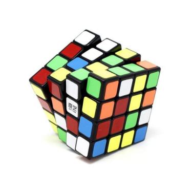 Imagem de Cubo Mágico Profissional 4x4x4 QiYi QiYuan Preto Original Regulado Lub