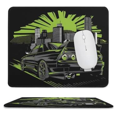 Imagem de Tapetes de mouse quadrados JDM Car R32 Sport City Gaming Mouse pads base de borracha antiderrapante suprimentos tapete de mouse pad de borracha impermeável para mesa de escritório casa 25 x 30 cm