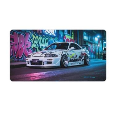 Imagem de HouLaiZhe JDM S15 Amplo Corpo Modificado Graffiti Gaming Mouse Pads JDM Car Desk Pads Grandes Mousepads para Desktop Teclado Computador Mat40X75cm