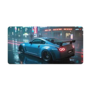 Imagem de HouLaiZhe Neon City JDM Sports Car 350Z Gaming Mouse Pads JDM Car Desk Pads Grandes Mousepads para Teclado Desktop Tapete de Computador 30 x 60 cm