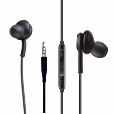 Imagem de Fones de ouvido intra-auriculares estéreo 2025 para Samsung Galaxy S10, S10E, S10+, S8, S8+, S9, S9+, Note 9 - Projetado por AKG - conector de 3,5 mm com microfone e botões de volume (preto)