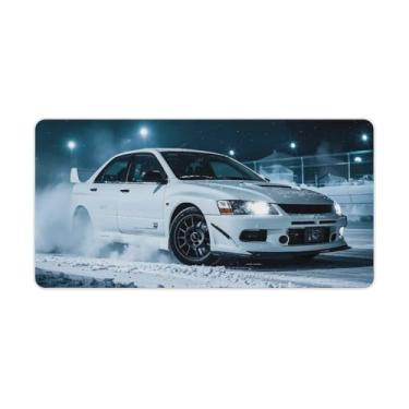 Imagem de HouLaiZhe Lancer Drift Car Snow JDM Gaming Mouse Pads JDM Car Desk Pads Grandes Mousepads para Teclado Desktop Tapete de Computador 30 x 60 cm