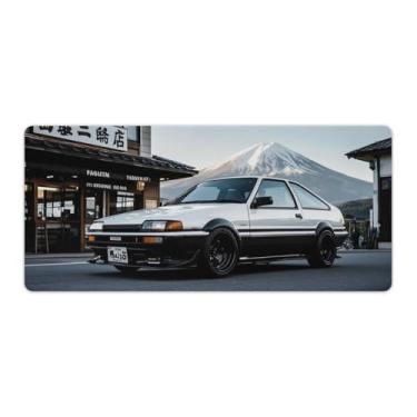 Imagem de HouLaiZhe JDM Retro Classic Car AE86 Mount Fuji Gaming Mouse Pads JDM Car Desk Pads Grandes Mousepads para Desktop Keyboard Computer Mat40x90cm