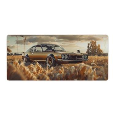 Imagem de JDM Car 240z Arroz Trigo Campo Grande Gaming Mouse Pads Base de Borracha Antiderrapante Tapete de Mesa Laptop Acessórios de Computador Suprimentos Bloco de Escrita para Escritório Casa 40 x 90 cm