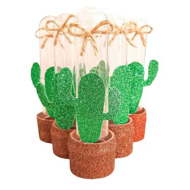 Imagem de Tubete Decorado Festa Junina Cacto Com Laço - Extra Festas