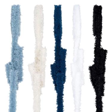 Imagem de PH PandaHall Fita de tecido jeans de 15 metros, 5 cores, 2 cm de largura, acabamento de borda desgastada de poliéster para artesanato faça você mesmo, projetos de vestuário, embrulho de presente