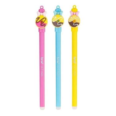 Imagem de CANETA GEL APAGÁVEL DONUTS BRW - Tinta Azul, Ponta 0.7mm