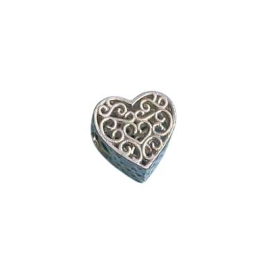 Imagem de Berloque Charm Coração para Pulseira Personalizável - Peça leve e versátil, Ideal para colecionadores de charms