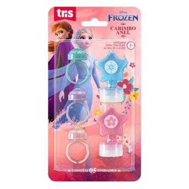 Imagem de Kit carimbo com anéis frozen tris - 5 peças sortidas