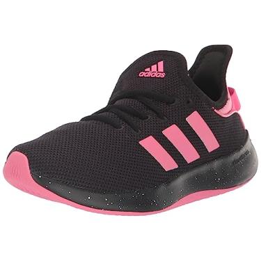 Imagem de adidas Cloudfoam Pure Tênis esportivo feminino, Core Black/Pink Fusion/Lucid Pink, 35