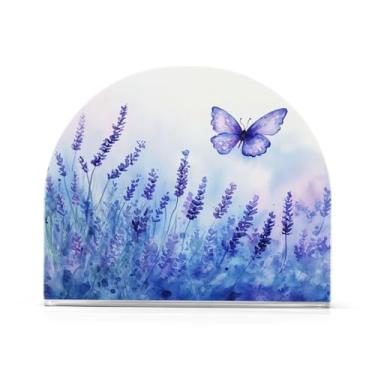 Imagem de Qilmy Lindo porta-guardanapos de borboleta e lavanda para mesas – Porta-guardanapos para cozinha, porta-guardanapos de mesa, porta-guardanapos de coquetel, porta-guardanapos de papel28