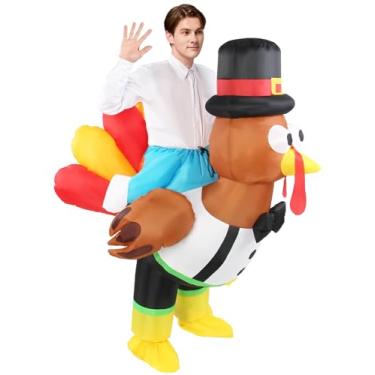 Imagem de Kofero Inflatable Turkey Costume Adult Thanksgiving Funny Ride on Blow Up Outfit Men Inflatables Holiday Party Halloween