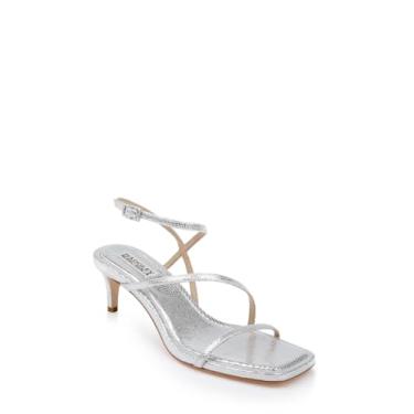Imagem de Badgley Mischka Sandália feminina de salto Gracelyn, Lagarto prateado, 40