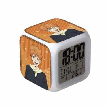 Imagem de Relógio digital LED Haikyuuss Square com função de despertador - yiwei