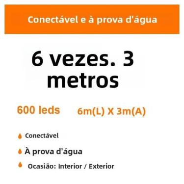 Imagem de Corda De Luz LED Em Cortina 3x3/9x3/12x2m 220V Para Decoração De Natal