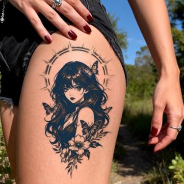 Imagem de Suco de ervas semipermanentes minimalistas tatuagens figura estampa floral todos os dias ombro pescoço braço perna clavícula corpo traseiro tatuagem adesivos à prova d'água 1 peça