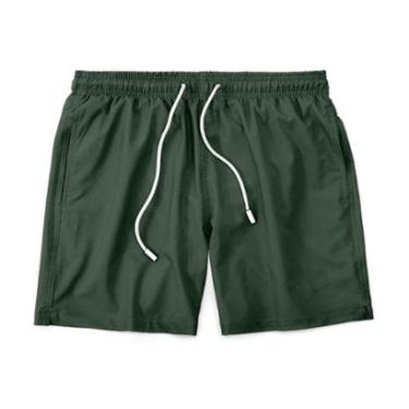 Imagem de Short Bermuda Masculino Tactel Liso Praia Academia Preto-Masculino