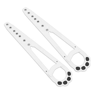 Imagem de 2 peças Ajustável Suporte de Porta para Gato Tranca PE Aço Inoxidável Retrátil Manter Cães Fora Sem Ferramentas Necessárias Apto a Maioria das Portas