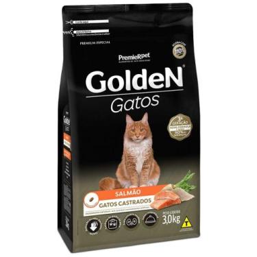 Imagem de Ração Golden para Gatos Adultos Castrados Sabor Salmão 3kg - PREMIER P