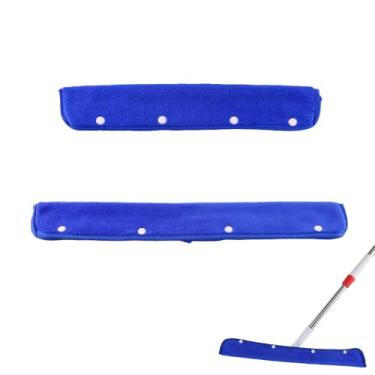 Imagem de NentMent Pacote com 2 unidades, capa de vassoura de rodo, pano de varrer pano de limpeza de rodapé, conversor de adaptador para vassoura mágica multifuncional, vassouras, rodo, borracha, garagem