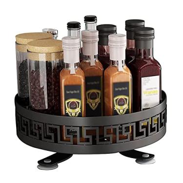 Imagem de U5GAAALPPQ9 Rack giratório de especiarias redondo organizador de especiarias para armário, mesa giratória de 360°, prateleira de vegetais e frutas para despensa, cozinha, bancada, banheiro, banheiro