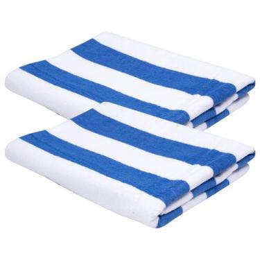 Imagem de Kit 2 Toalhas Banhão Piscina Teka Ibiza 86 X 160CM Cor:Azul, Azul