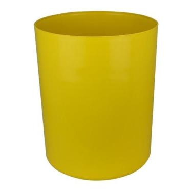 Imagem de Cesto Lixeira 30x70 Plastica 50 Litros Sem Tampa Amarelo - jsn